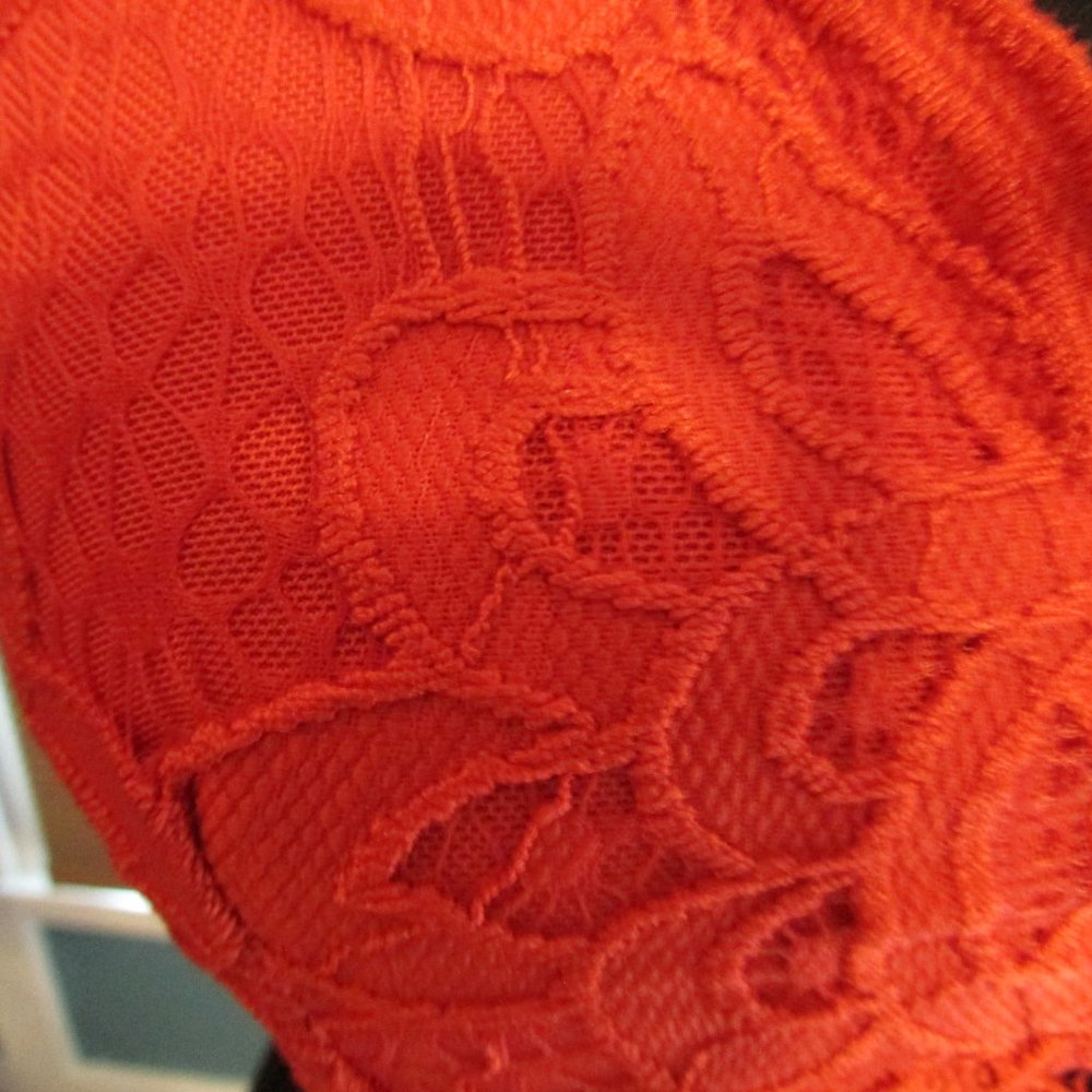 Anemone Orange Spice Bralette. Adorable crisscross back, elastic midriff. Sz XL. - Picture 3 of 6